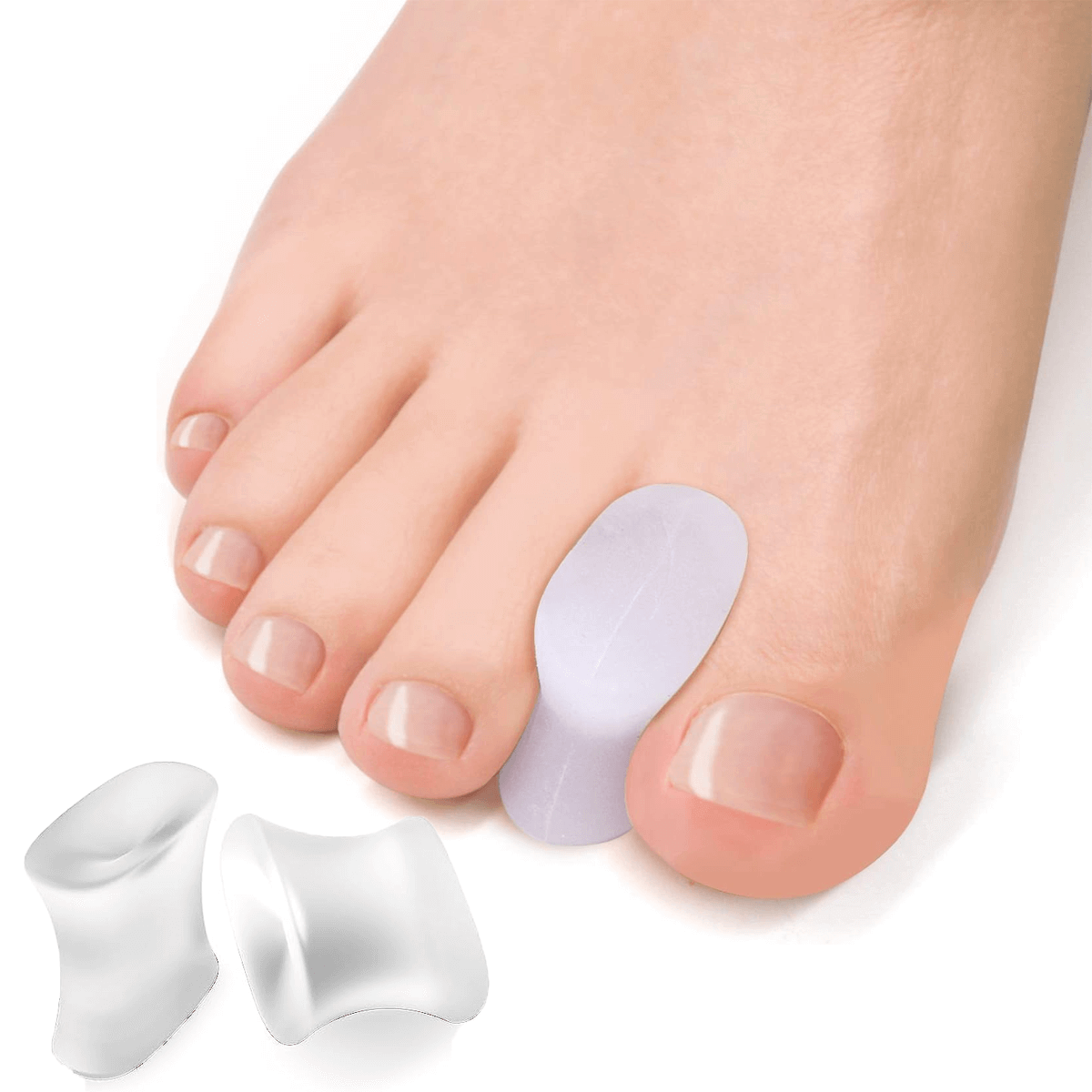 Hallux Valgus Tåskiljare | Mjuk Silikon - 2 St | Fot & Häl | Gladkropp