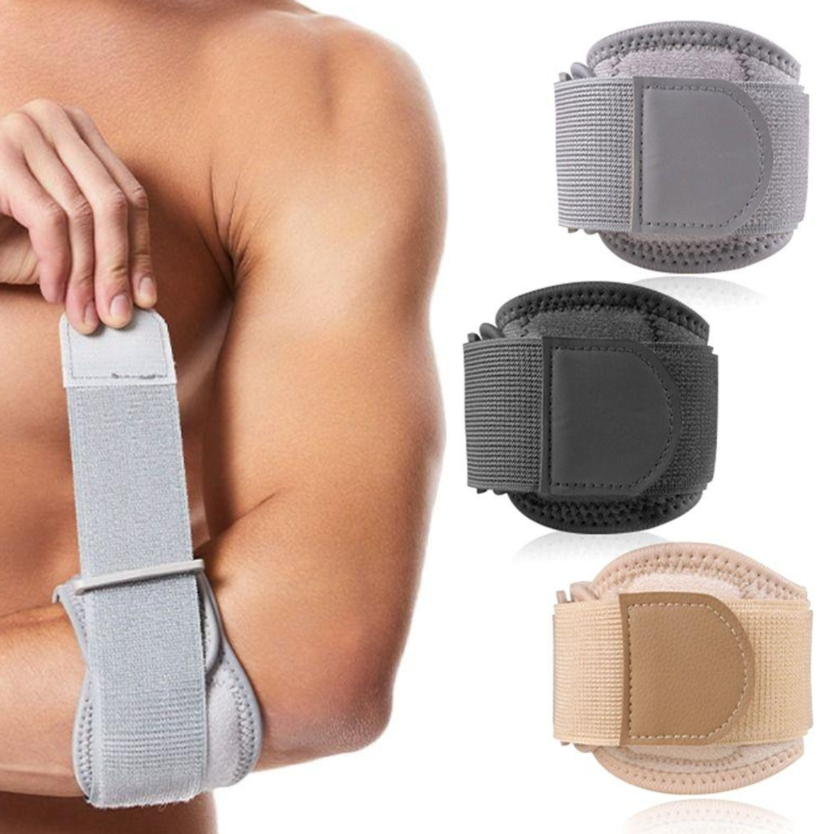 Justerbart stöd för tennisarmbåge