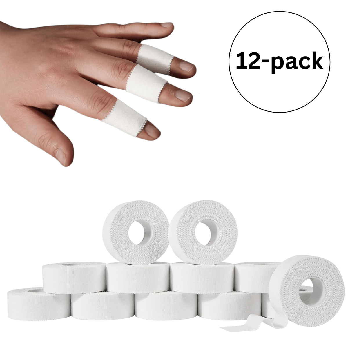 Sporttejp 2,5 cm x 10 m (12-pack)