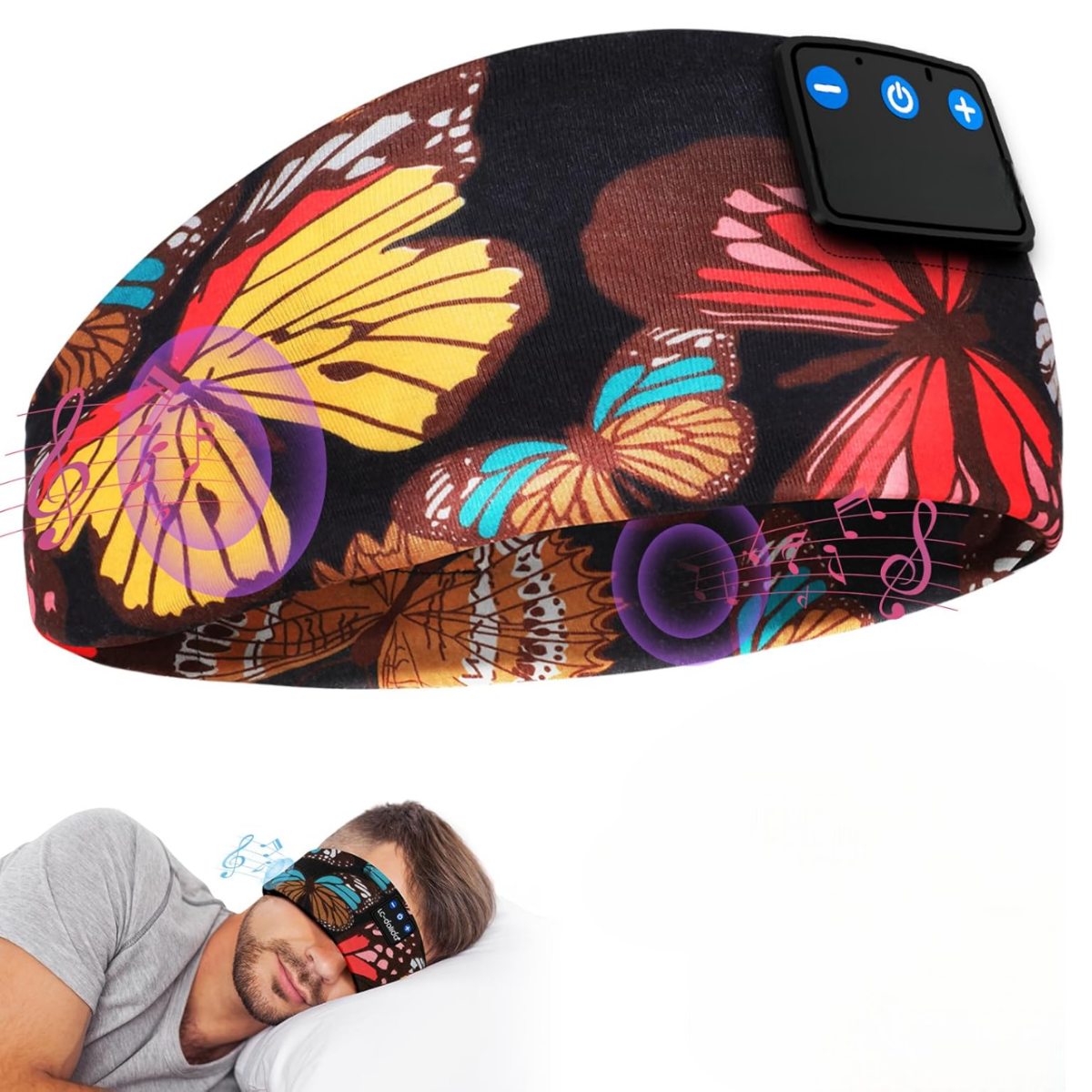 Bluetooth sovmask med bekvämt pannband